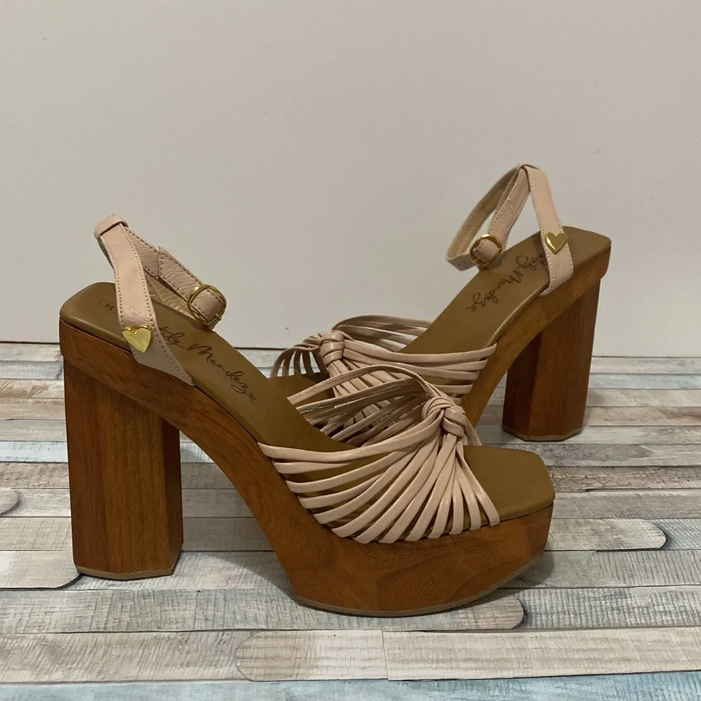 Nataly Mendez Wooden Block Heel Sandals - Picture 16 of 16